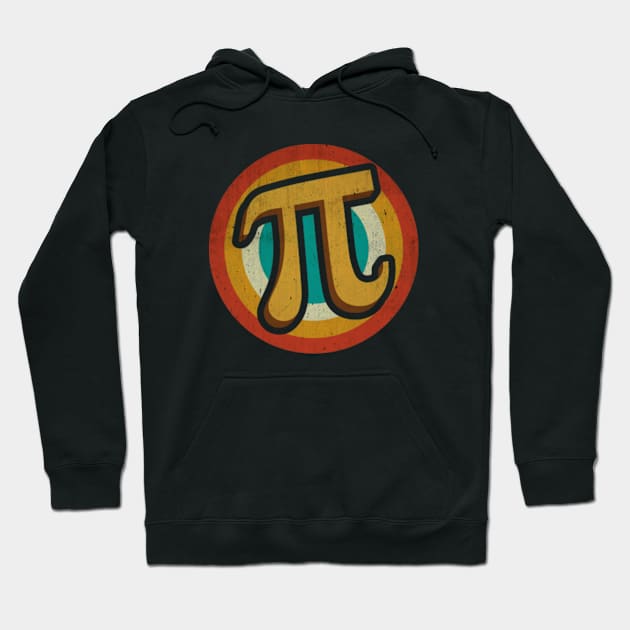 Retro Vintage Pi Symbol 3.14Irrational Number PI Math Lover Hoodie by Emma Creation